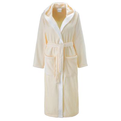 Unisex-Bademantel OTTO HOME "Miia, ideal für Sauna, Spa & im Urlaub" Gr. S, beige (creme), L:120cm in Gr. S, Microfaser, Hausmäntel, weich und kuschelig, plüsch, für Damen und Herren, S-XL Image