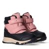 Winterboots TOMMY HILFIGER, Kinder, Gr. 26, schwarz (schwarz, rosa), Synthetik, Textil, sportlich, Schuhe, Snowboots, Babystiefel mit Warmfutter