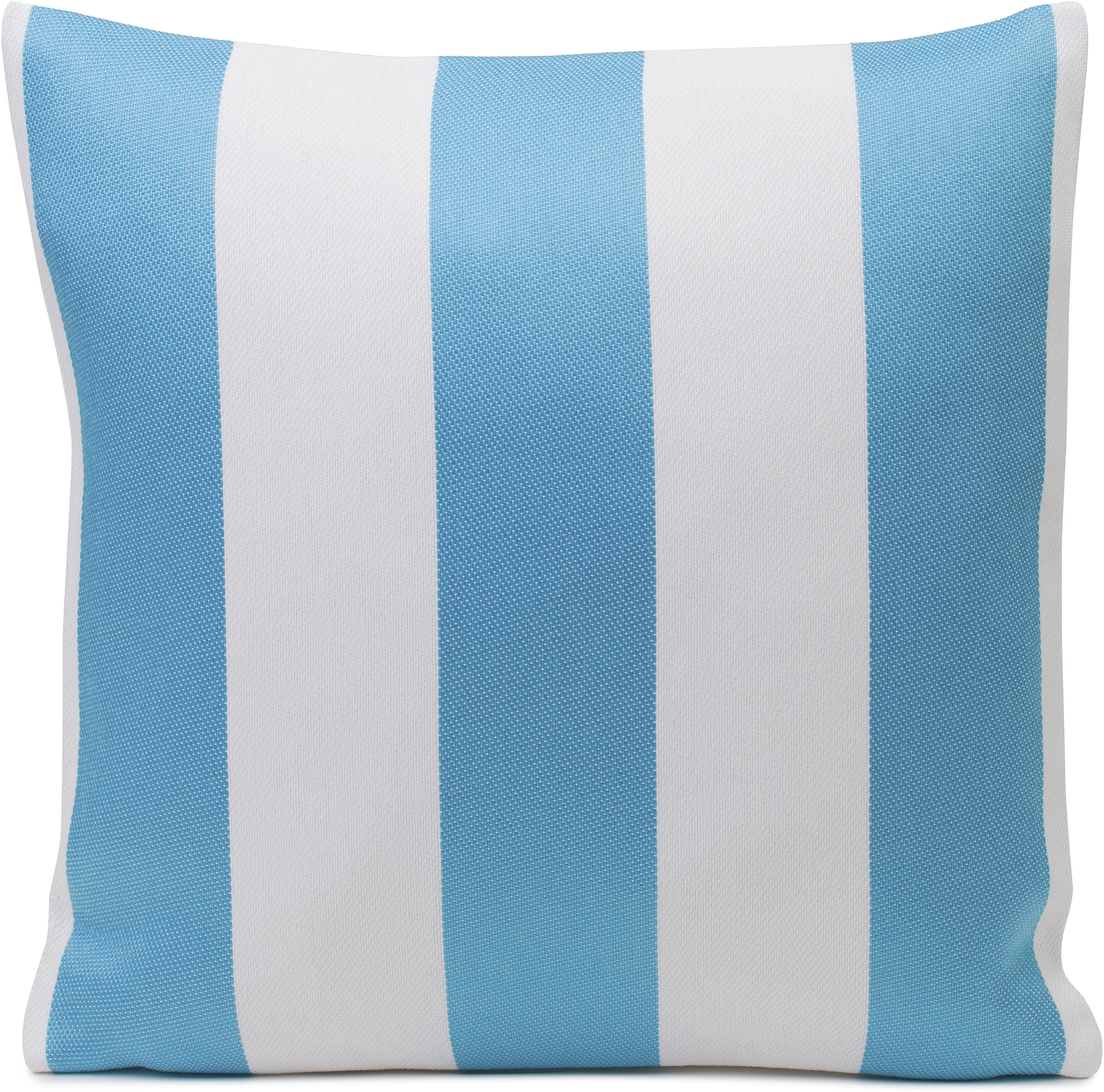 Kissenhülle GÖZZE "Bali" Gr. 2, blau (weiß, türkis), B:50cm L:50cm, Polyester, Obermaterial: 65% Polyacryl, 35% Polypropylen, Kissenbezüge Image