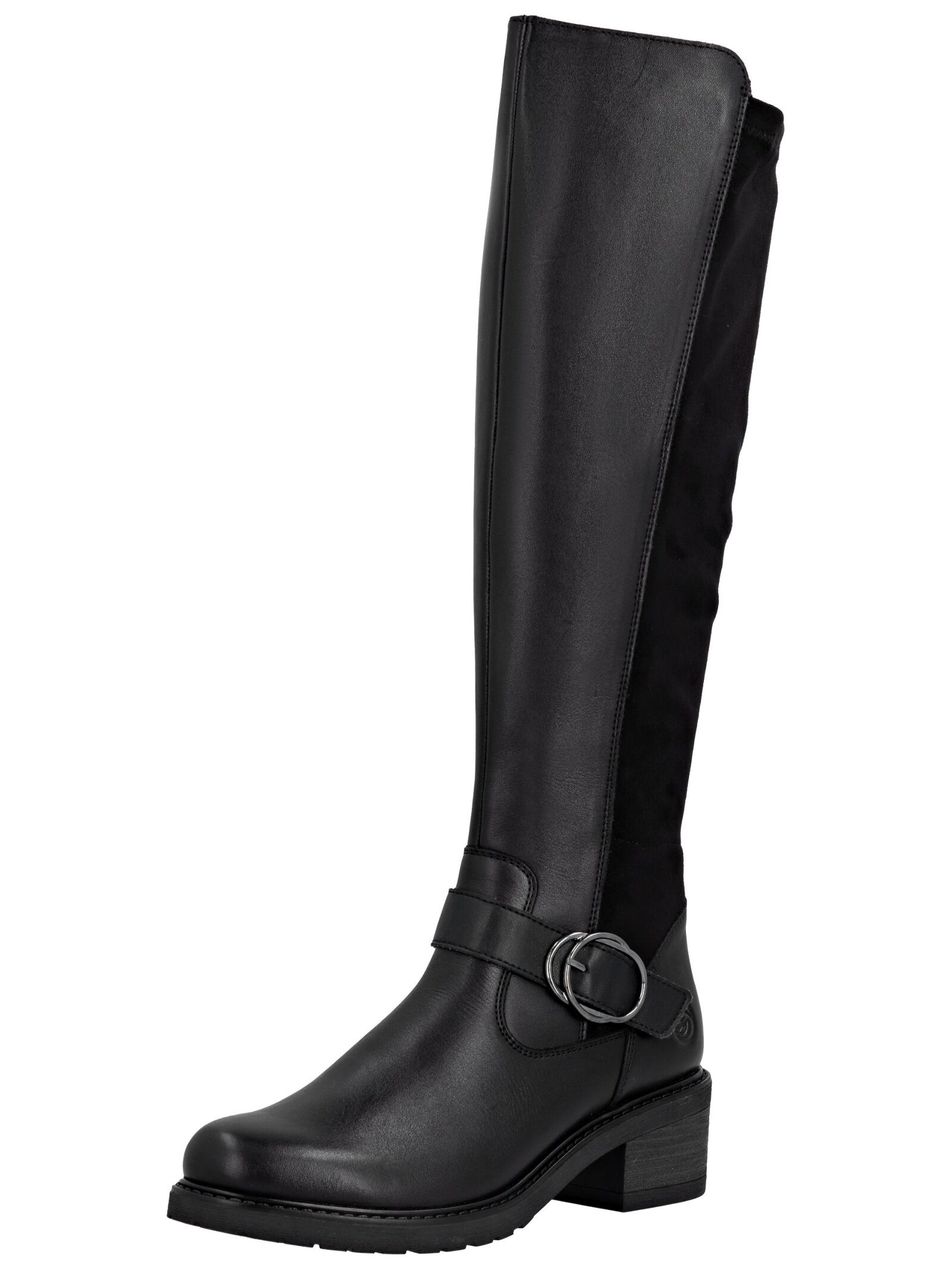 Stiefel REMONTE "Remonte Stiefel Leder/Textil", Damen, Gr. 39, schwarz, schwarz, Leder, Textil, Schuhe Stiefel