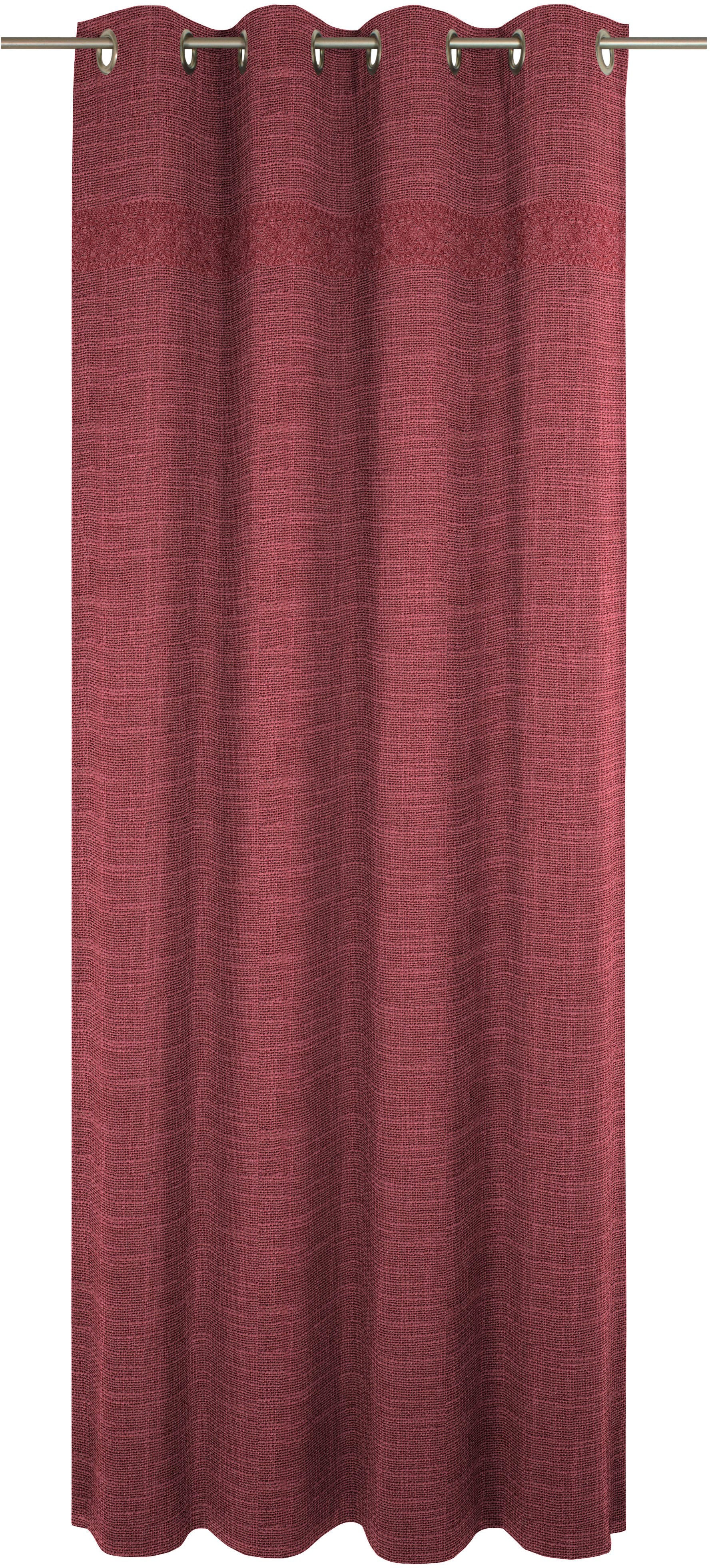 Vorhang WIRTH "Wiessee", rosa (altrosa), B:150cm H:145cm, Baumwolle, Leinen, Modal, Gardinen, nach Maß Image