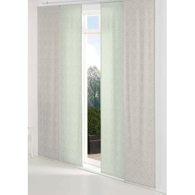 Schiebegardine WIRTH "Telfort" Gr. 4, grün, B:60cm H:245cm, Jacquard, Baumwolle, Polyester, Gardinen Image