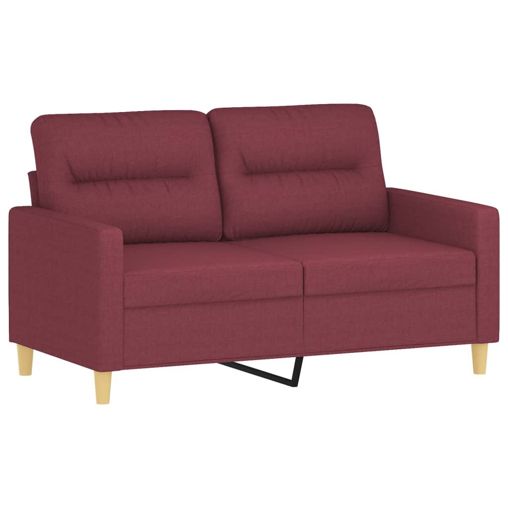 vidaXL 2-Sitzer-Sofa Weinrot 120 cm Stoff Image