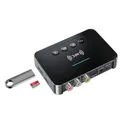 Adattatore wireless NFC Trasmettitore ricevitore 5.0 compatibile con Bluetooth AUX 3,5 mm ottico coassiale TF/U-Disk USB FM Display a LED Microfono HD