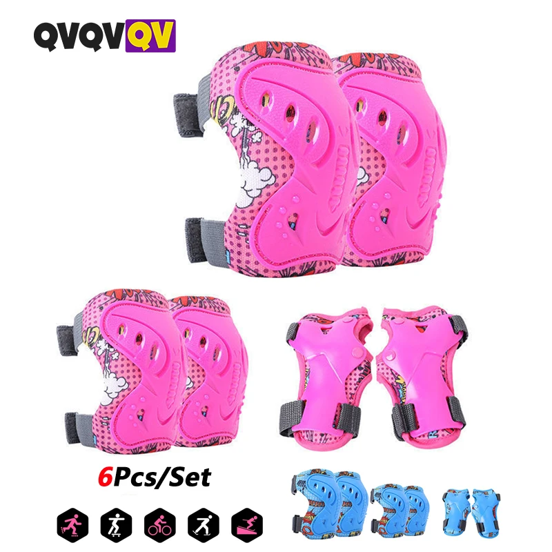 Kids 3-12 Years Knee Pad Elbow Pads Guards Protective Gear Set for Roller Skates Cycling Skateboard Inline Skatings Scooter