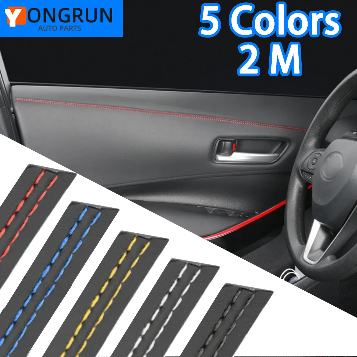 2meter car decoration line decorative strip car interior leather decoration line DIY weaving strip car style decoration
