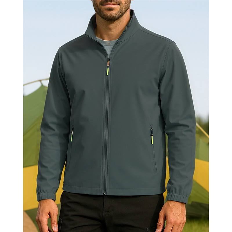 Men's Hiking Jacket Sport Jacket Rain Coat Outdoor Waterproof Lightweight Breathable Hiking Outfits Hiking Clothes Spring Autumn / Fall Jacket Tennis Golf Running Solid Color Black Ivory Navy Blue