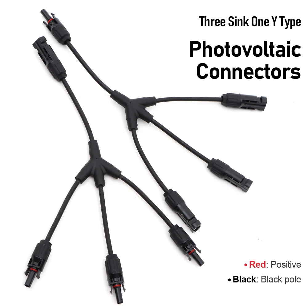 1 Paar 3 bis 1 Stecker 3 Jahre Solar Photovoltaik System Panel DlY Kabel Draht Adapte YType Abzweig Stecker Stecker Image