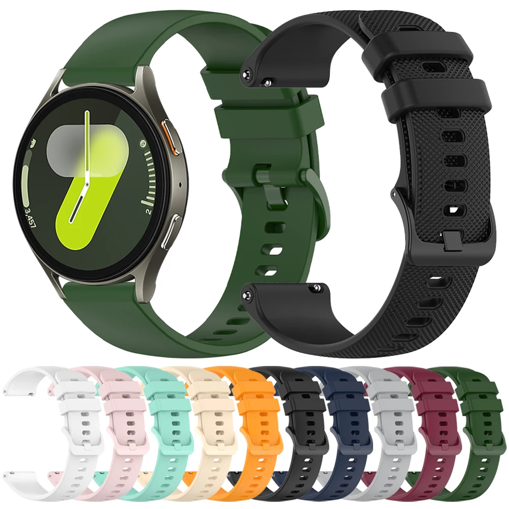 20 mm/22 mm Silikon-Sport-Softarmband für Samsung Galaxy Watch 7 6 5 4 40 mm 44 mm 5 Pro Active 2 6/4 Classic-Ersatzband Image