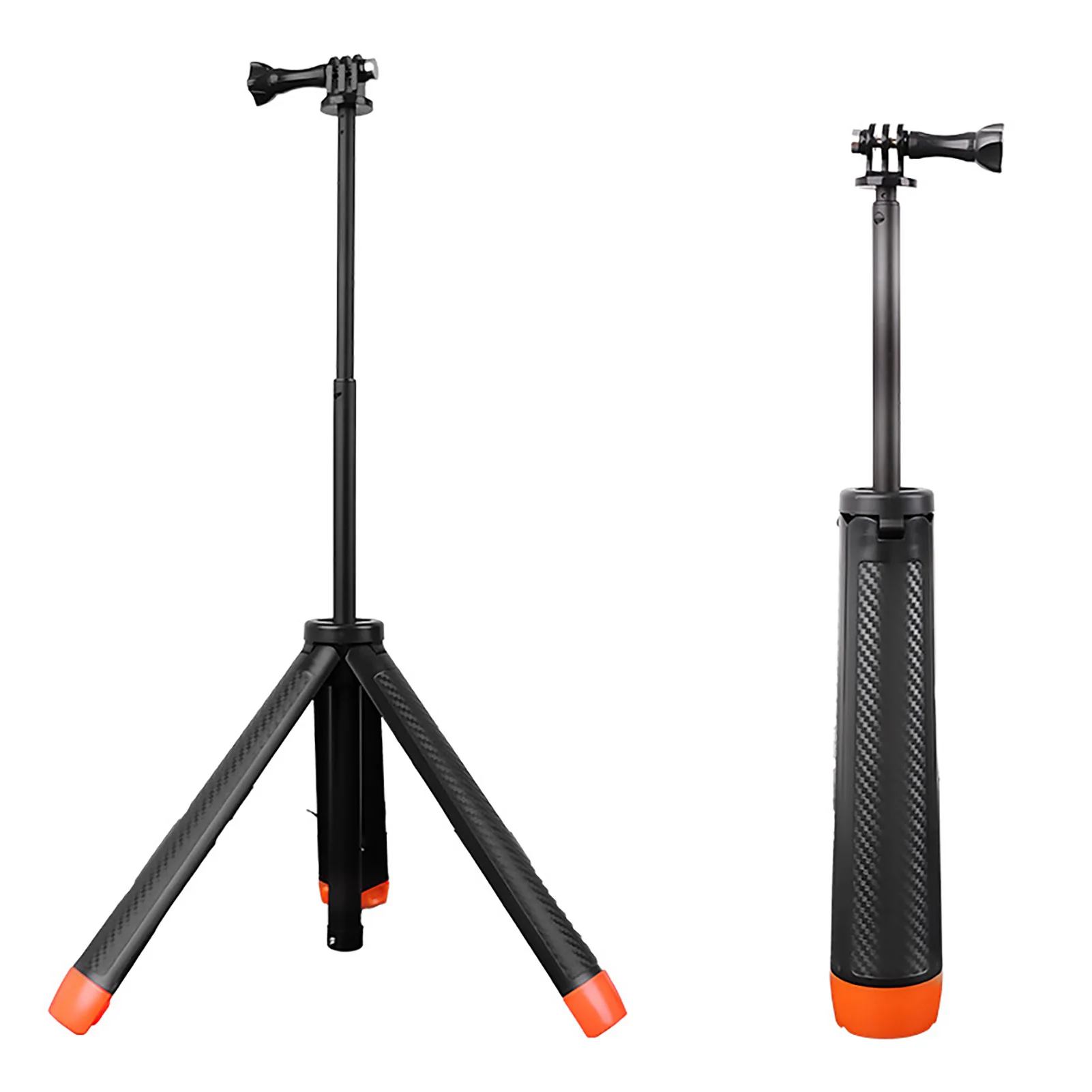 Action-Kamera-Selfie-Stick-Stativ, orange Kamera, schwimmendes Selfie-Stick-Stativ, ausziehbar, weitgehend kompatibles ABS für X4 3 Ace Pro 2 Image