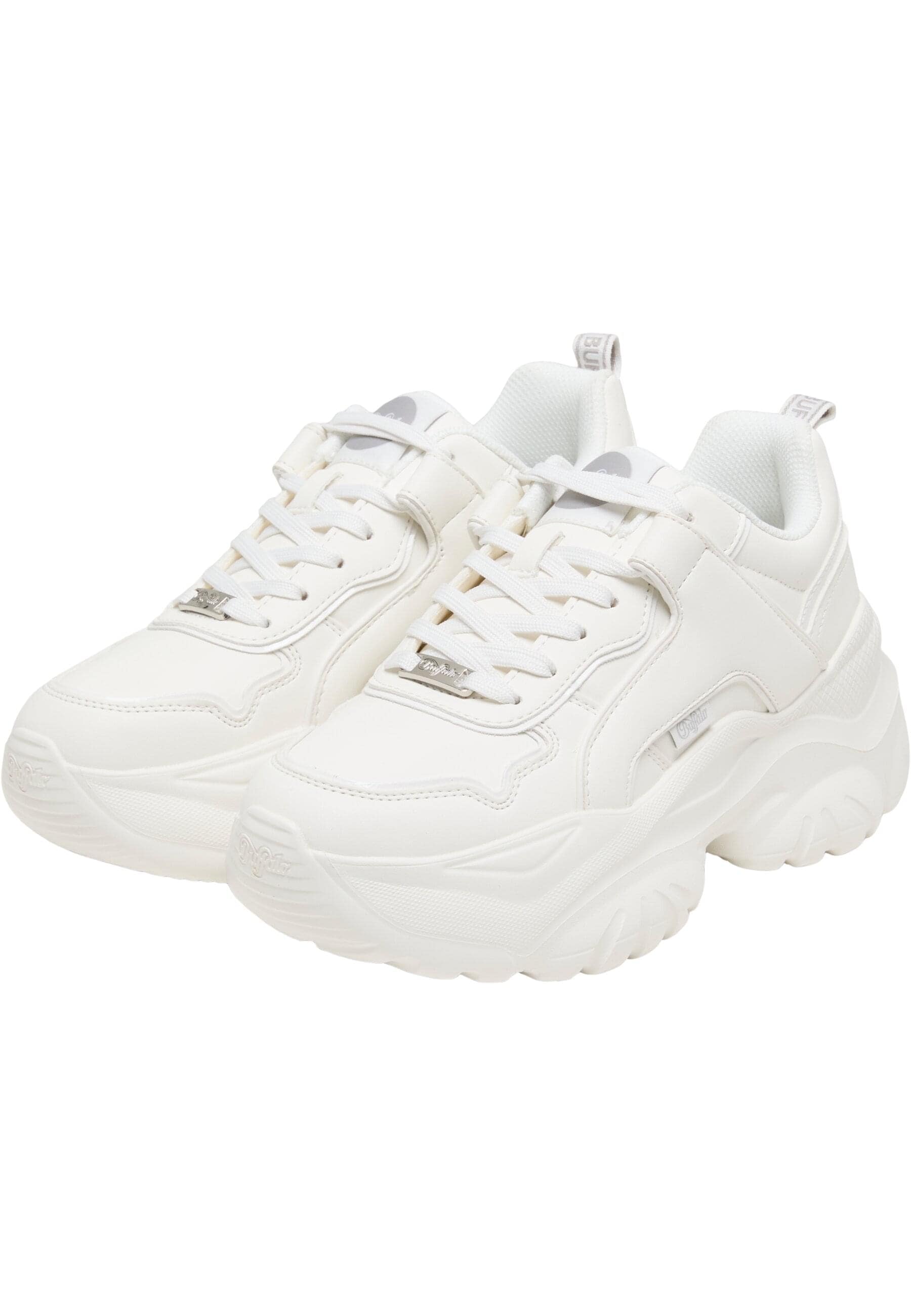 Trainingsschuh BUFFALO "Buffalo BLISS ONE", Damen, Gr. 42, weiß, Polyurethan, unifarben, Schuhe