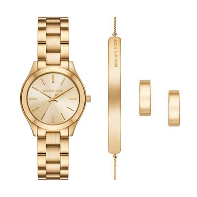 Quarzuhr MICHAEL KORS "SLIM RUNWAY", gelbgoldfarben, Armbanduhren, Damen, Armbanduhr, Damenuhr, Edelstahlarmband, Ideal auch als Geschenk Image