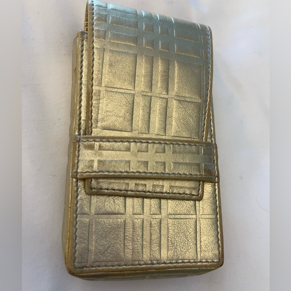 Burberry Cell Phones & Accessories | Burberry Cell Phone Ipod Cover In Metallic Gold Preloved (0243) | Color: Gold | Size: Os