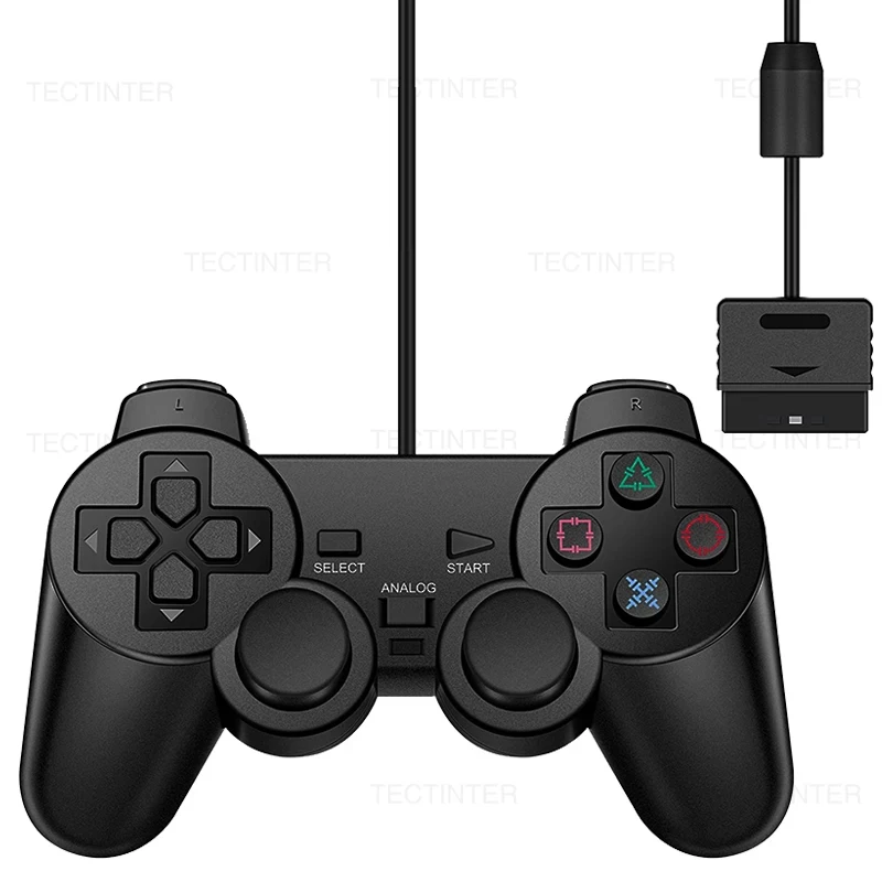 Manette de jeu filaire USB pour Sony PlayStation PS2/PS3, accessoires de Console PC, Joystick Controle Joypad