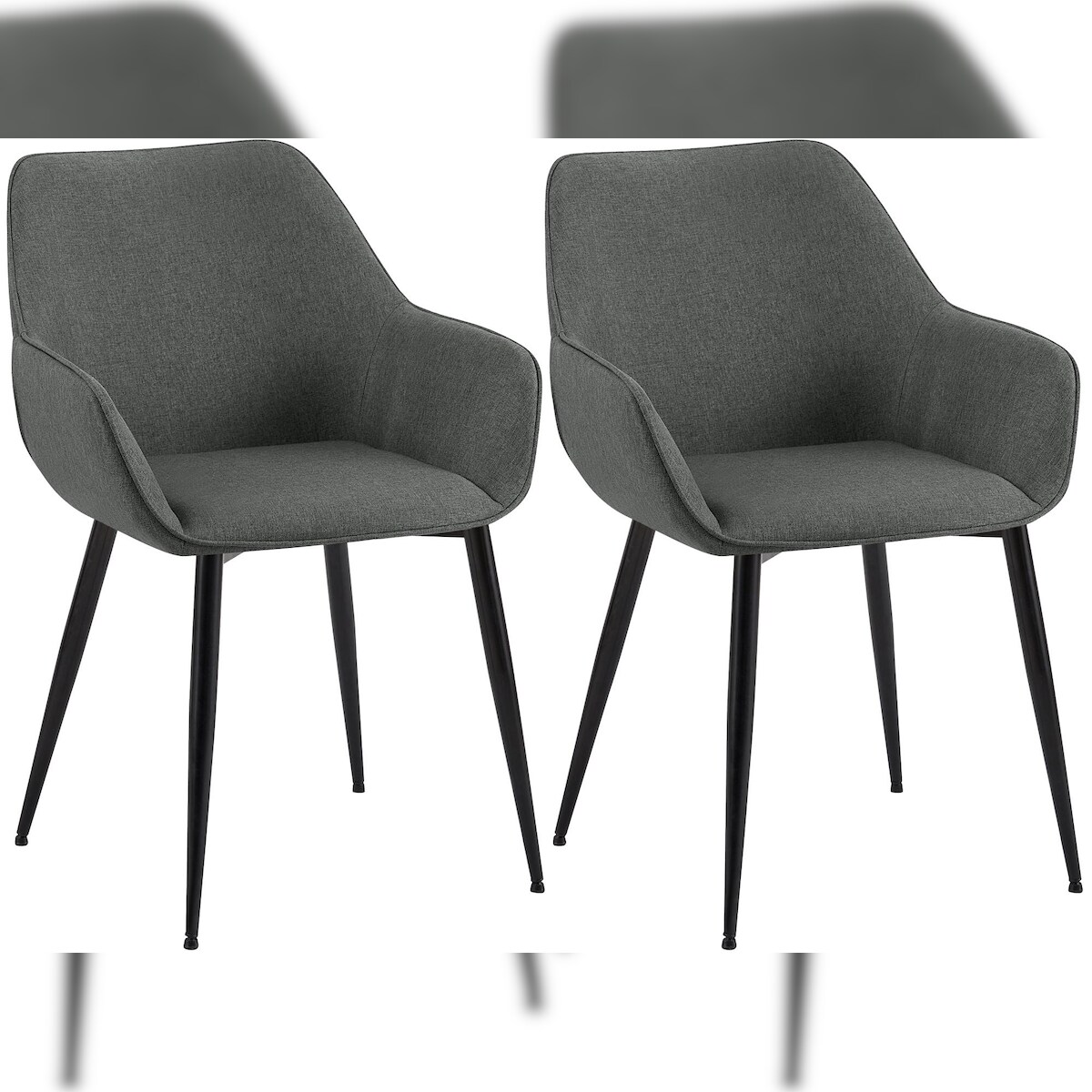 CLP 2er Set Esszimmerstuhl Luena dunkelgrau/Stoff Image