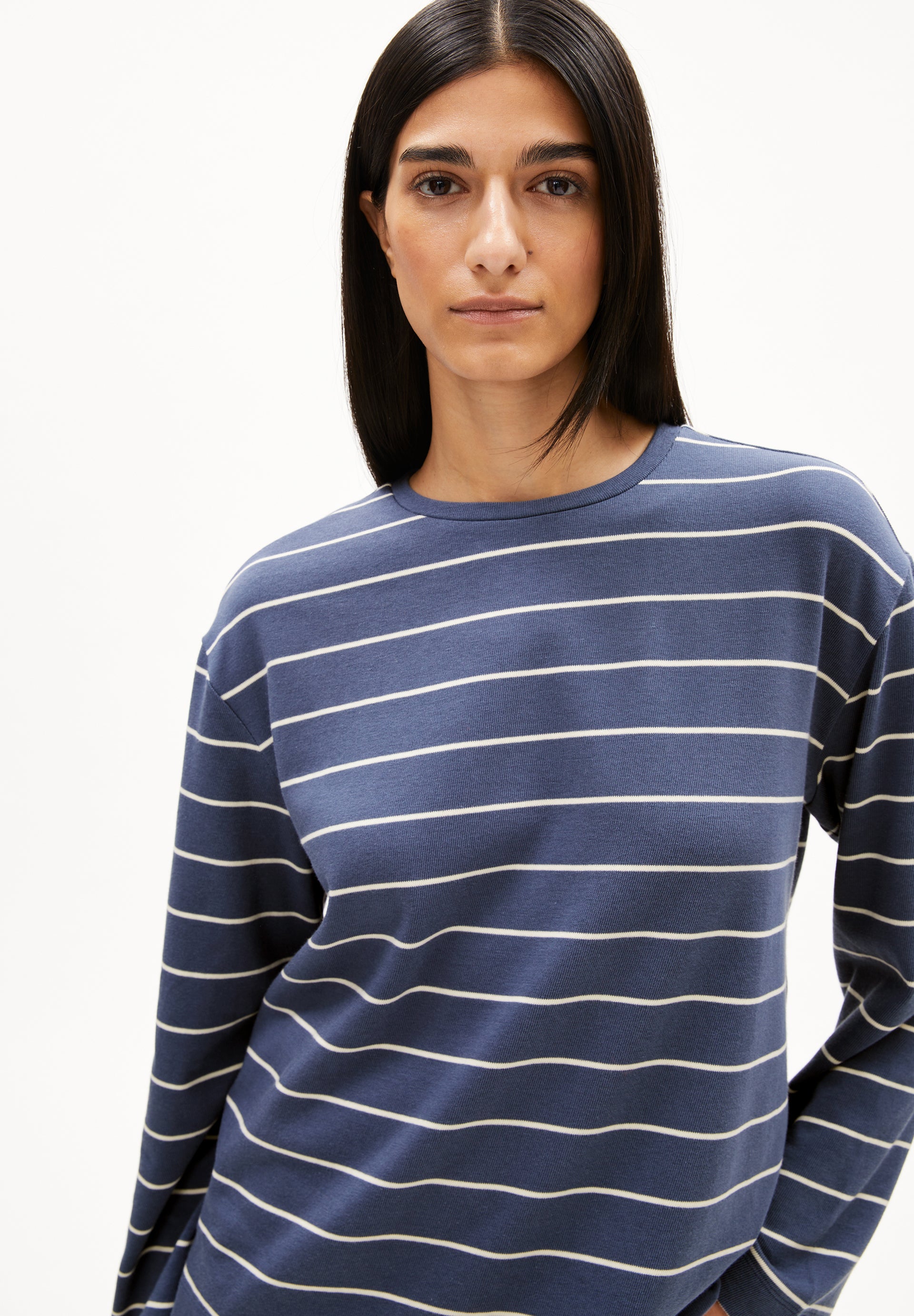 MARYNAA FINE STRIPE |Longsleeve Bio-Baumwoll Mix - mehrfarbig (L) Image