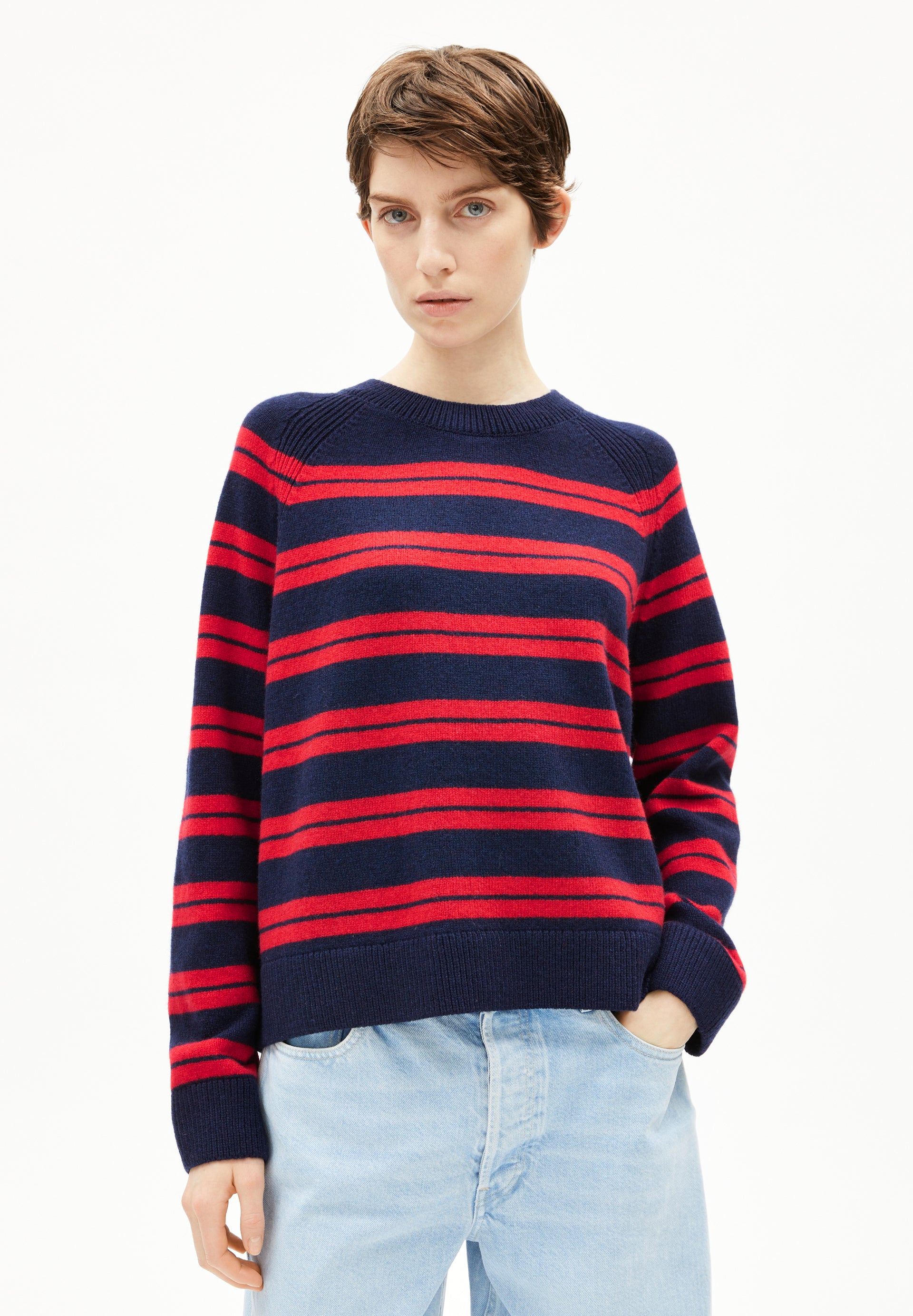 LILIRIAA FINE STRIPES | Pullover aus Bio-Woll Mix - mehrfarbig (M) Image