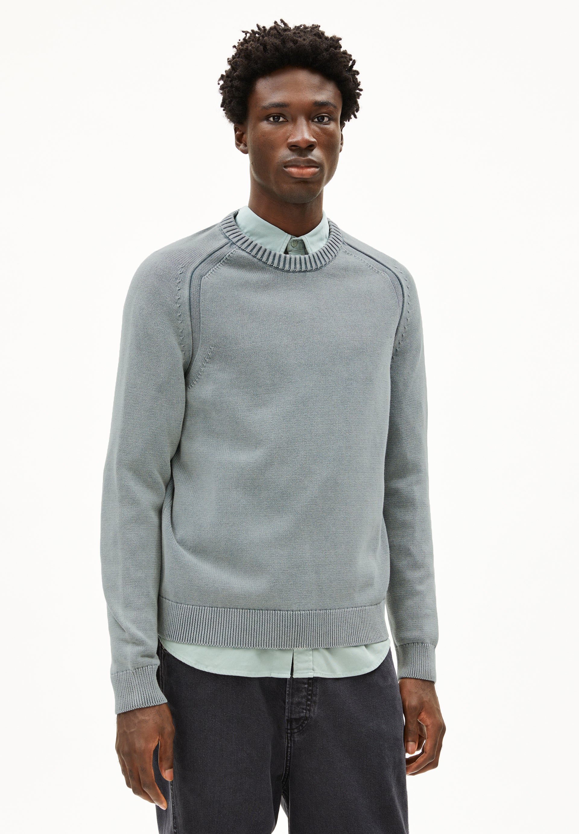 VAANJO GMT DYE | Pullover aus Bio-Baumwolle - grau (S) Image