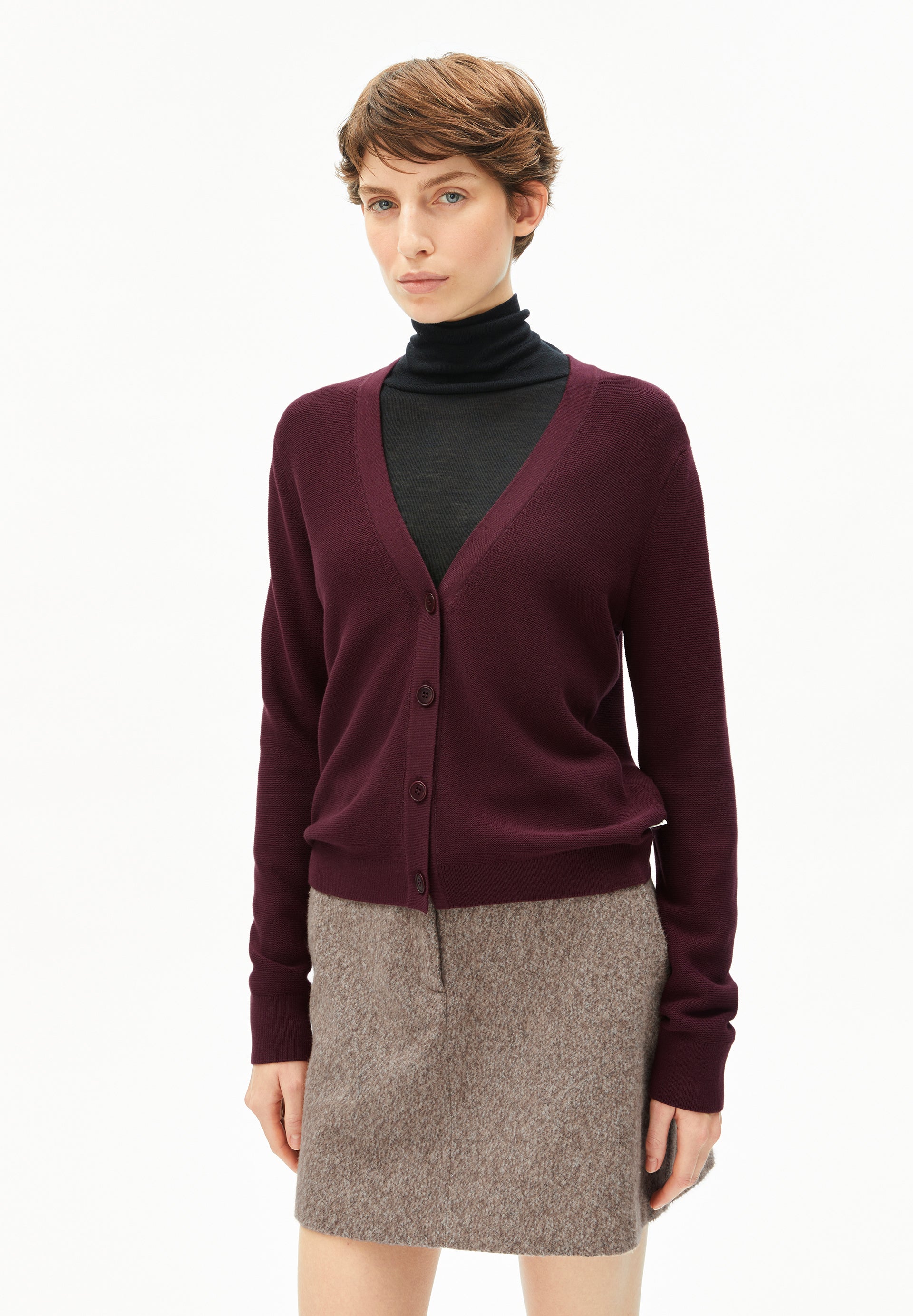 MENAAL LINKS LINKS | Strickjacke aus Bio-Baumwolle - rot (M) Image