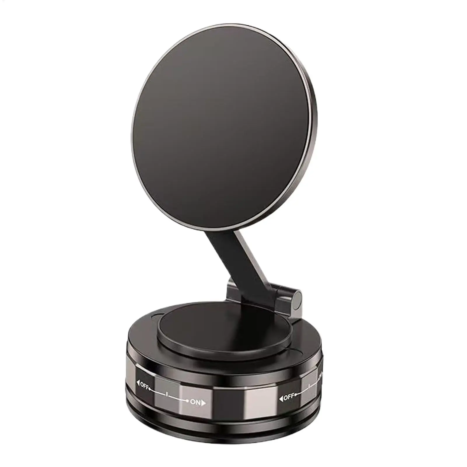 Magnetischer Saugnapf-Telefonhalter, Vakuumsauger, magnetischer Telefonhalter, faltbare Autohalterung, 360 Grad drehbar, Fahrzeugzubehör Image