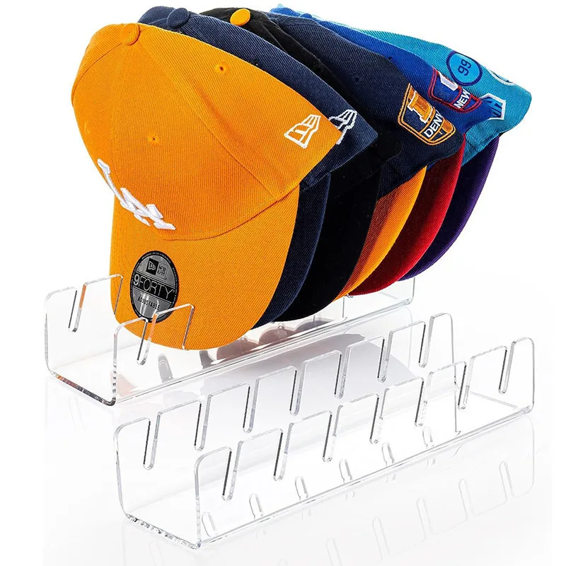 Acrylic Cap Storage Rack with Slots Baseball Cap Display Stand Cap Storage Container Household Storage Organization for Bedroom
