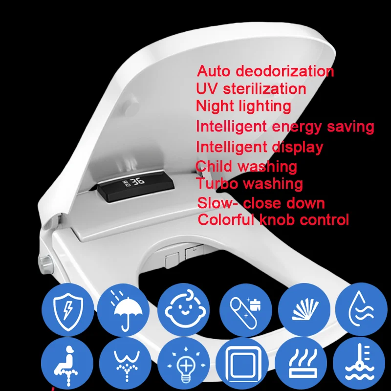 Quadratische Form Smart WC Japones Tapa Toiletten Japonaises Lavante Chauffante Tapa WC Japanische Inteligente Bidet Elektrische Toilette