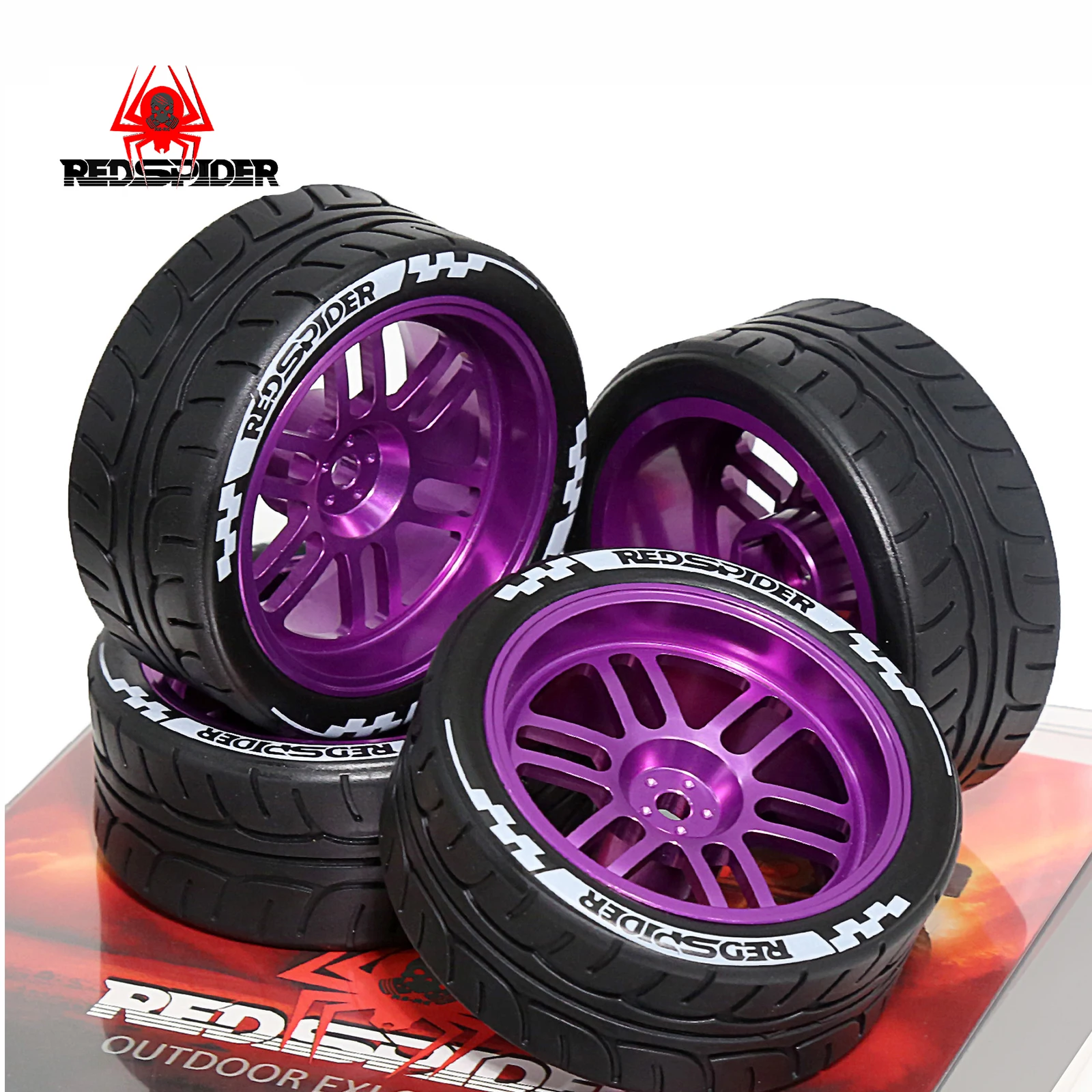 1/10 RC Racing Räder Reifen Metall Felgen Hub12mm Hex für 1:10 RC TT01 TT02 XV01 XV02 PTG-2 HSP HPI Kyosho On Road Auto Tamiya
