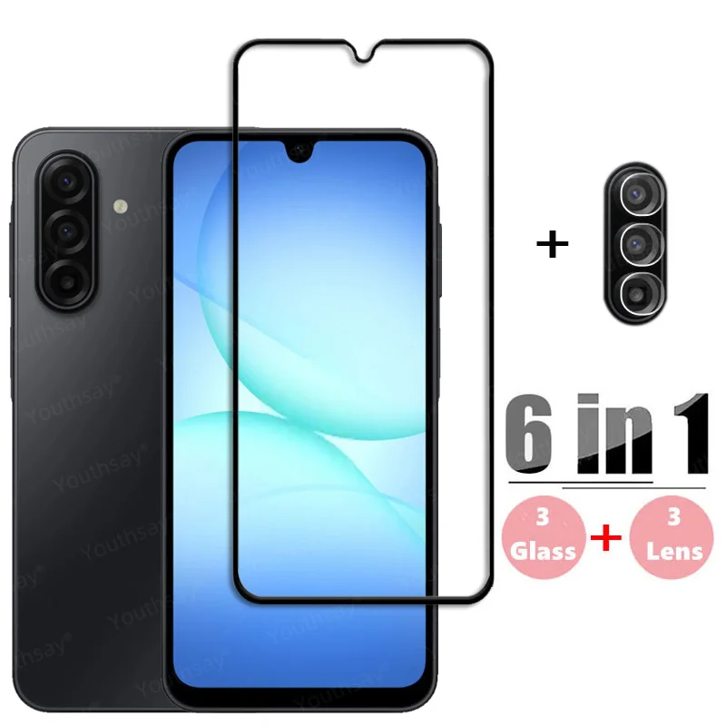 For Samsung Galaxy A17 Full Cover Tempered Glass Samsung Galaxy A17 Screen Protector 9H Protective Lens Film Samsung Galaxy A17