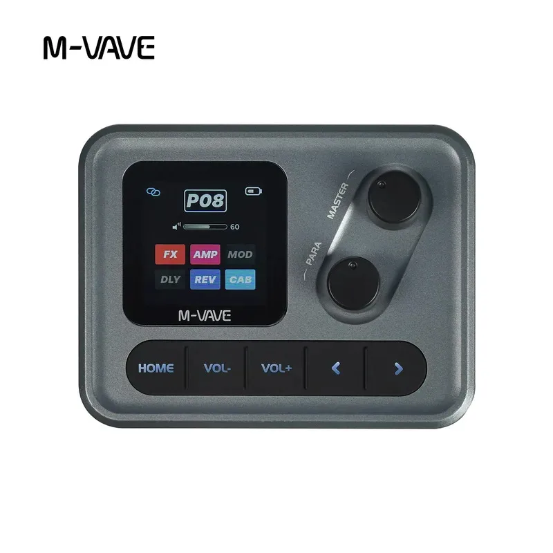 [Incl. Taxes] M-VAVE Mini Pocket Amp Guitar Bass Mult-Effects Processor with APP Effector Matching Chocolate Plus MIDI Pedal
