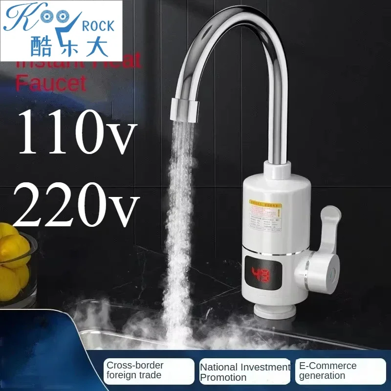 3-Sekunden-Warmwasser-Küchenarmatur, 110 V, 220 V, sofortiger elektrischer Heizhahn, intelligenter Warmwasserbereiter für kleine Küchen Image