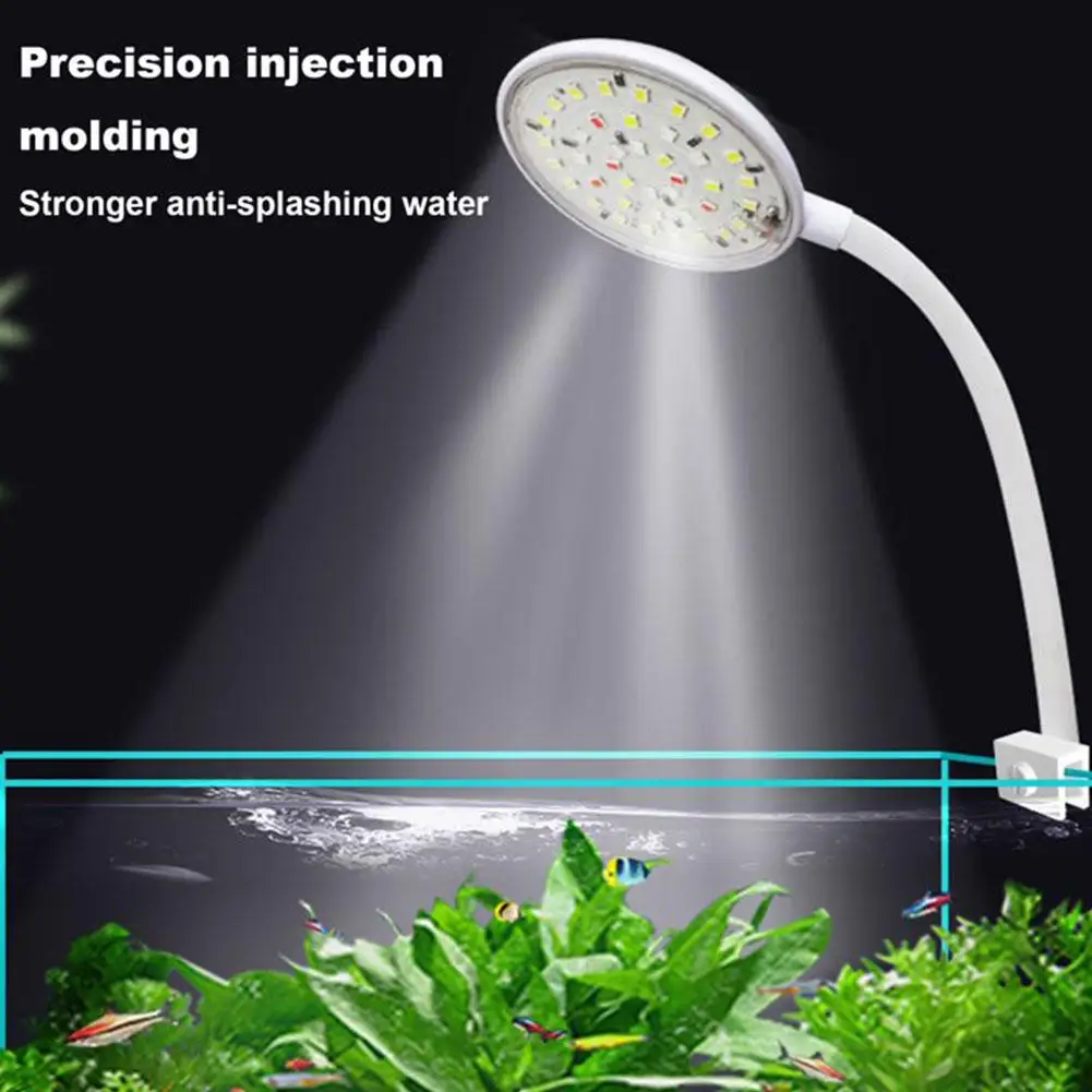 5 W 7 W LED-Aquariumlicht mit dimmbarem Clip für Aquarien, 360 ° Einstellbare USB-betriebene, IP68 wasserdicht für kleine Aquarien Aquasca Image