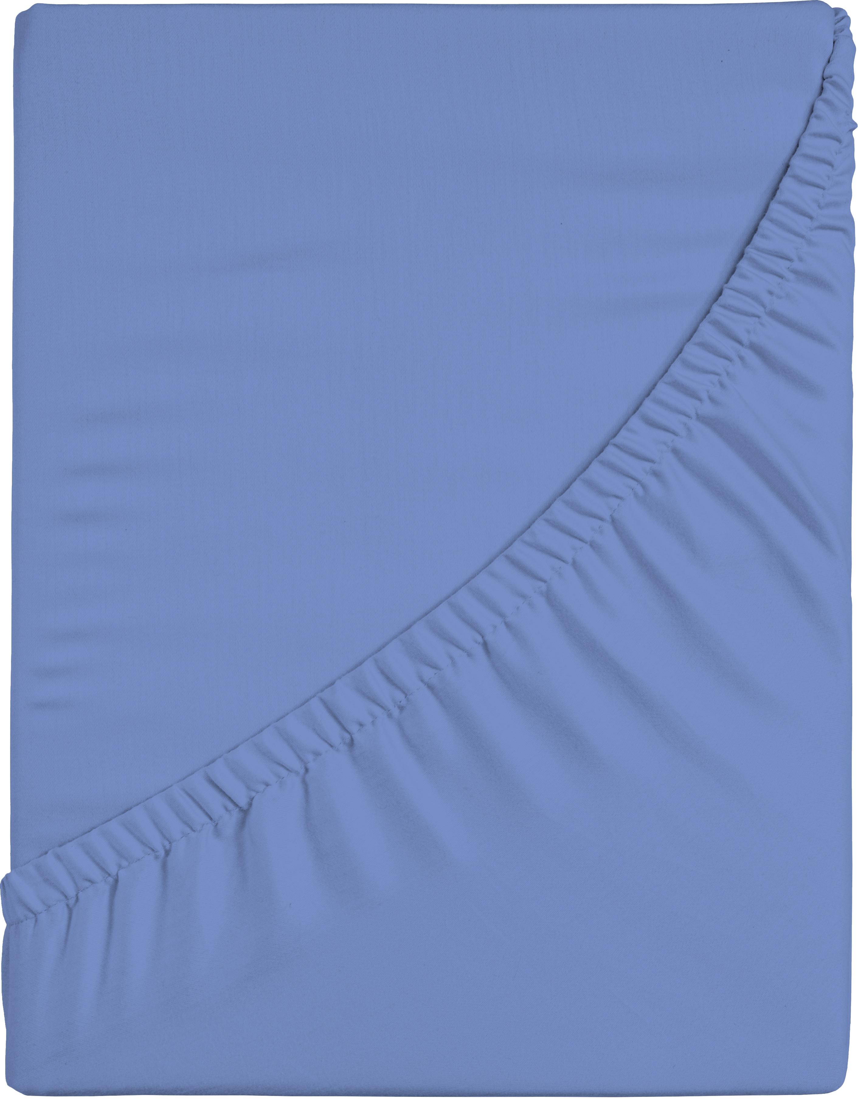 Spannbettlaken BELLANA "bellana premiumstretch", blau (mittelblau), 1 Stk., Jersey-Elasthan, 140-160x200-220, Jersey-Elasthan, Obermaterial: 95% Baumwolle, 5% Elasthan, Bettlaken, super elastisch Image