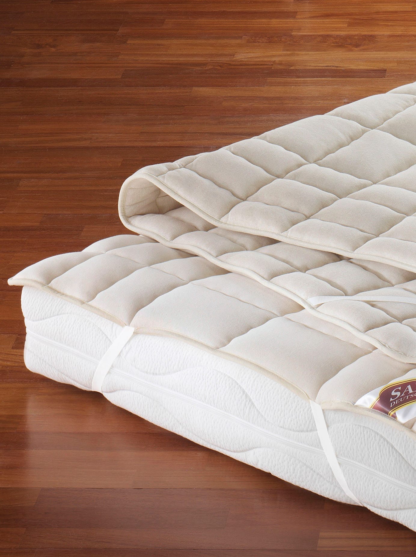Matratzenauflage SANNWELL Gr. 6, beige, B:160cm L:200cm, 100% Baumwolle, Matratzenzubehör Image