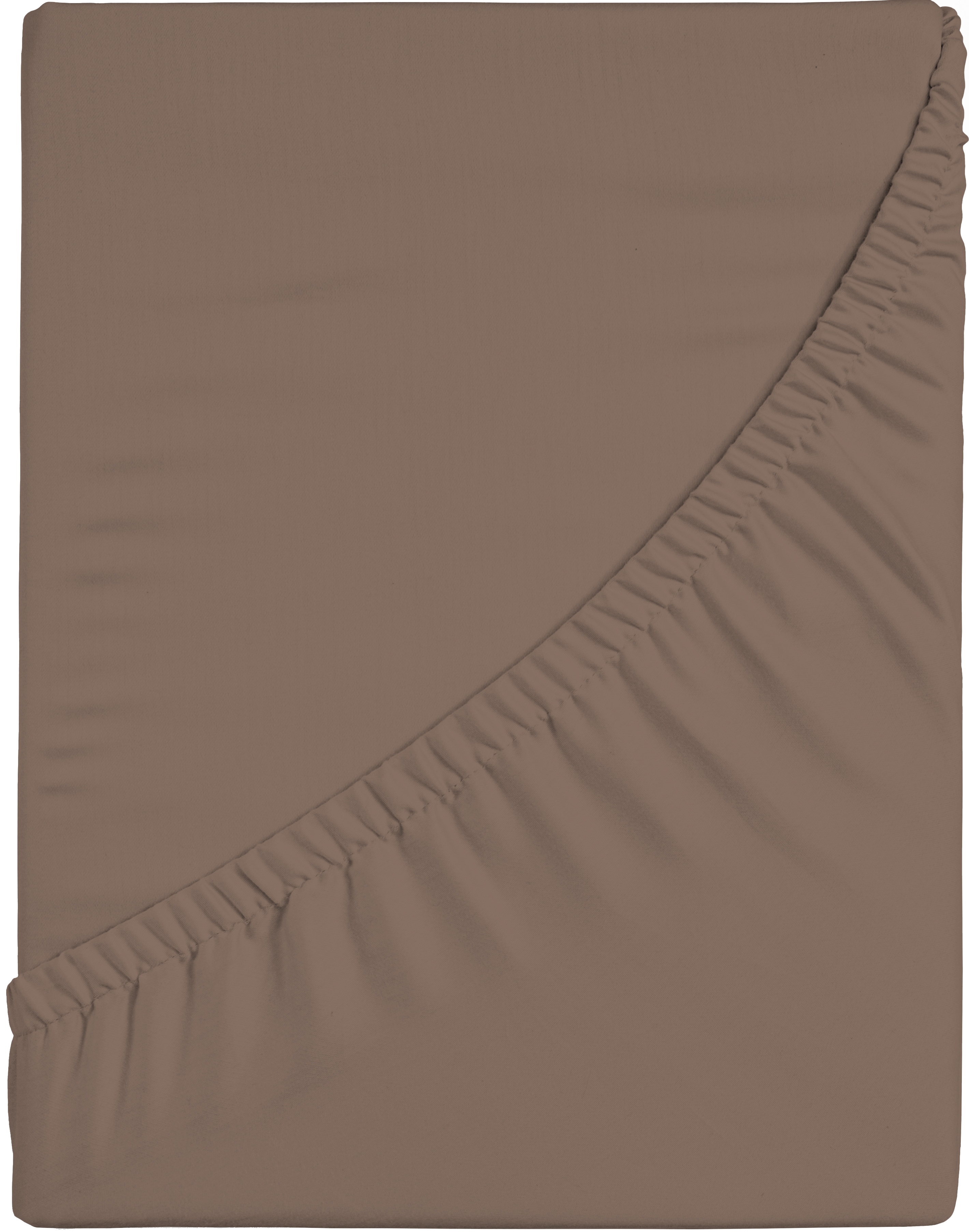 Spannbettlaken BELLANA "bellana premiumstretch", cappucino, 1 Stk., Jersey-Elasthan, 90-120x200-220, Jersey-Elasthan, Obermaterial: 95% Baumwolle, 5% Elasthan, Bettlaken, super elastisch Image