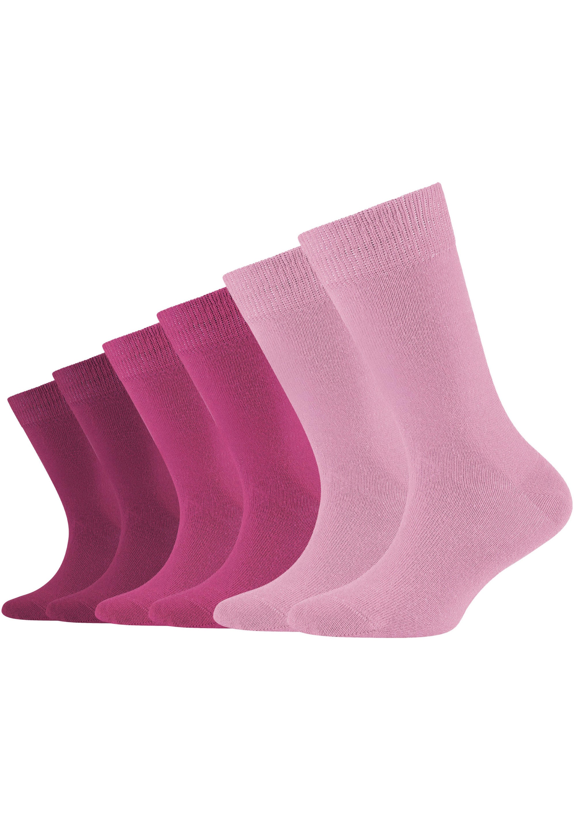 Socken CAMANO "ca-soft", Kinder, Gr. 23-26, lila (beeren, mix), Baumwolle, Elasthan, Polyamid, unifarben, normal, Socken, mit Komfortbund und gepolsterten Zehen-/Fersenbereich Image