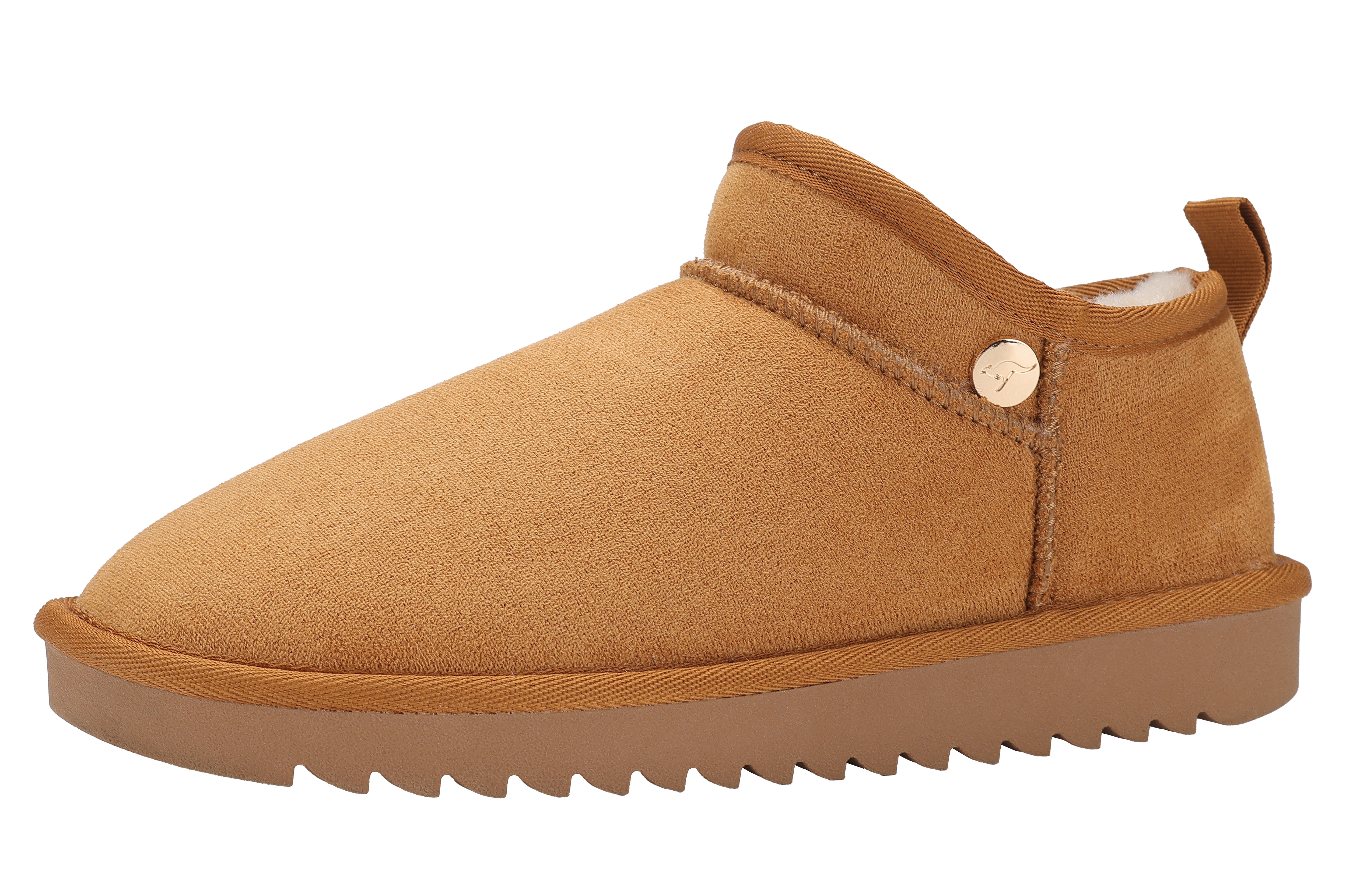 Schlupfboots KANGAROOS "K-UW MELBO", Damen, Gr. 40, braun (tan), Textil, Schuhe, Winterboots, Snowboots, Winterschuhe, gefüttert