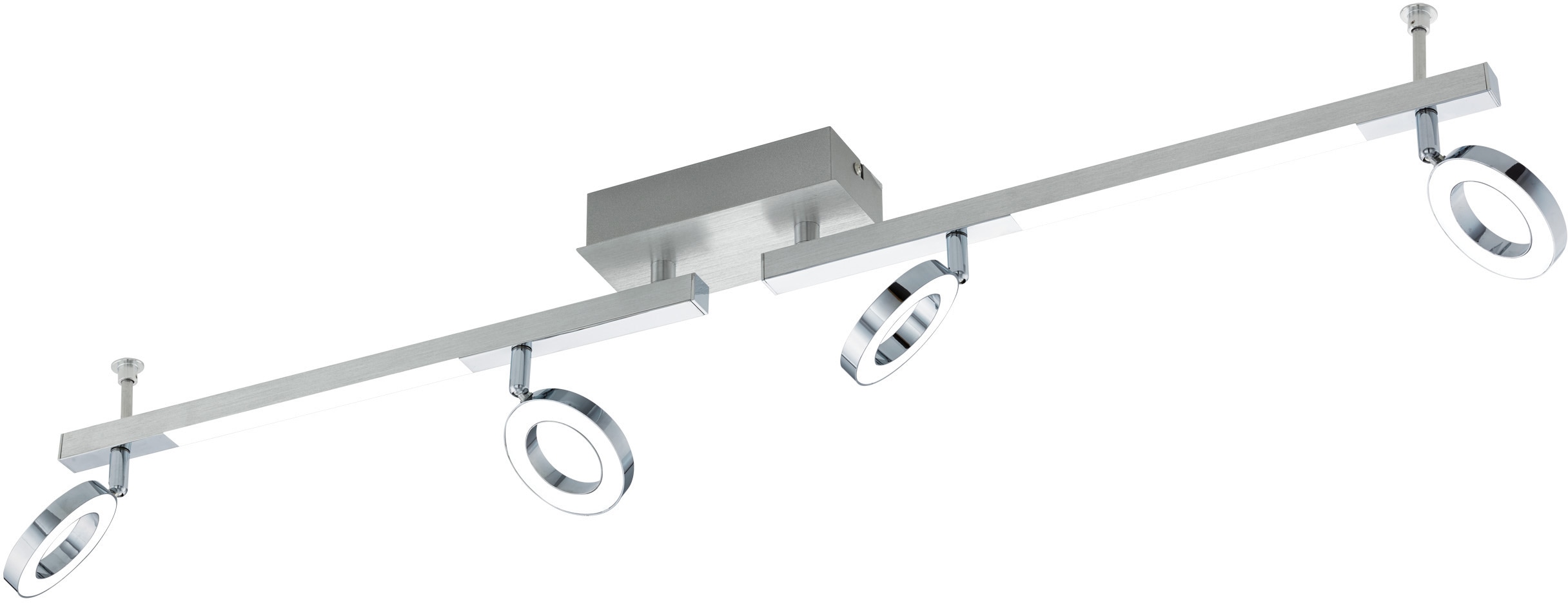 EGLO LED Deckenspots "CARDILLIO", silber (silberfarben), 4, H: 20cm, 1 Stk., Leuchten, Deckenspot aus Alu, Stahl - 3,2W und 3,3W - Warmweiß