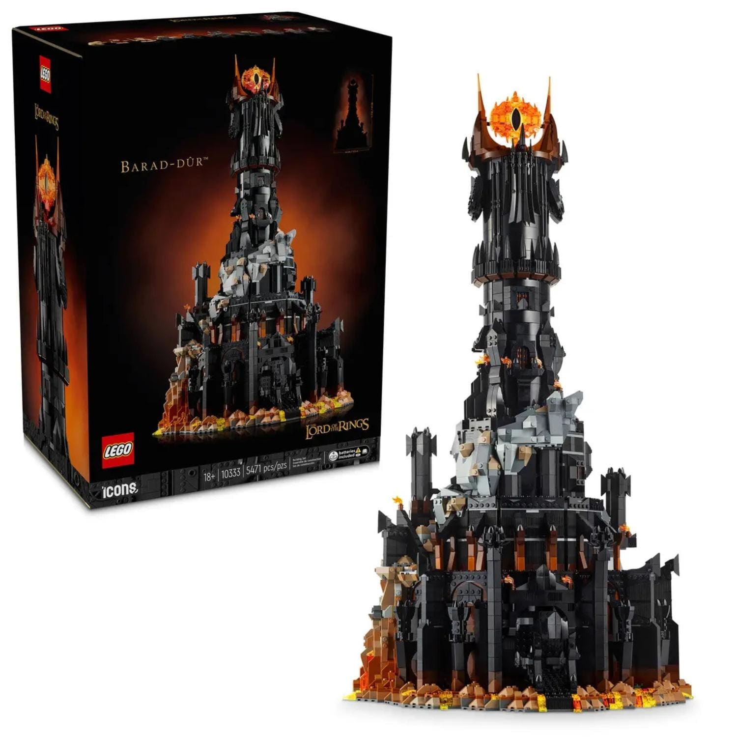 LEGO Icons Lord of The Rings Barad-dûr Building Set for Adults