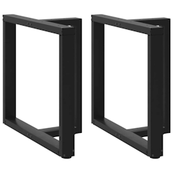 vidaXL Esstischbeine T-Form 2 Stk. Schwarz 80x35x(72-73) cm Stahl Image