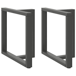 vidaXL Esstischbeine T-Form 2 Stk. Anthrazit 70x35x(72-73) cm Stahl Image