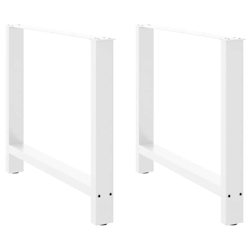 vidaXL Esstischbeine Weiß 2 Stk. 90x(72-73) cm Stahl Image