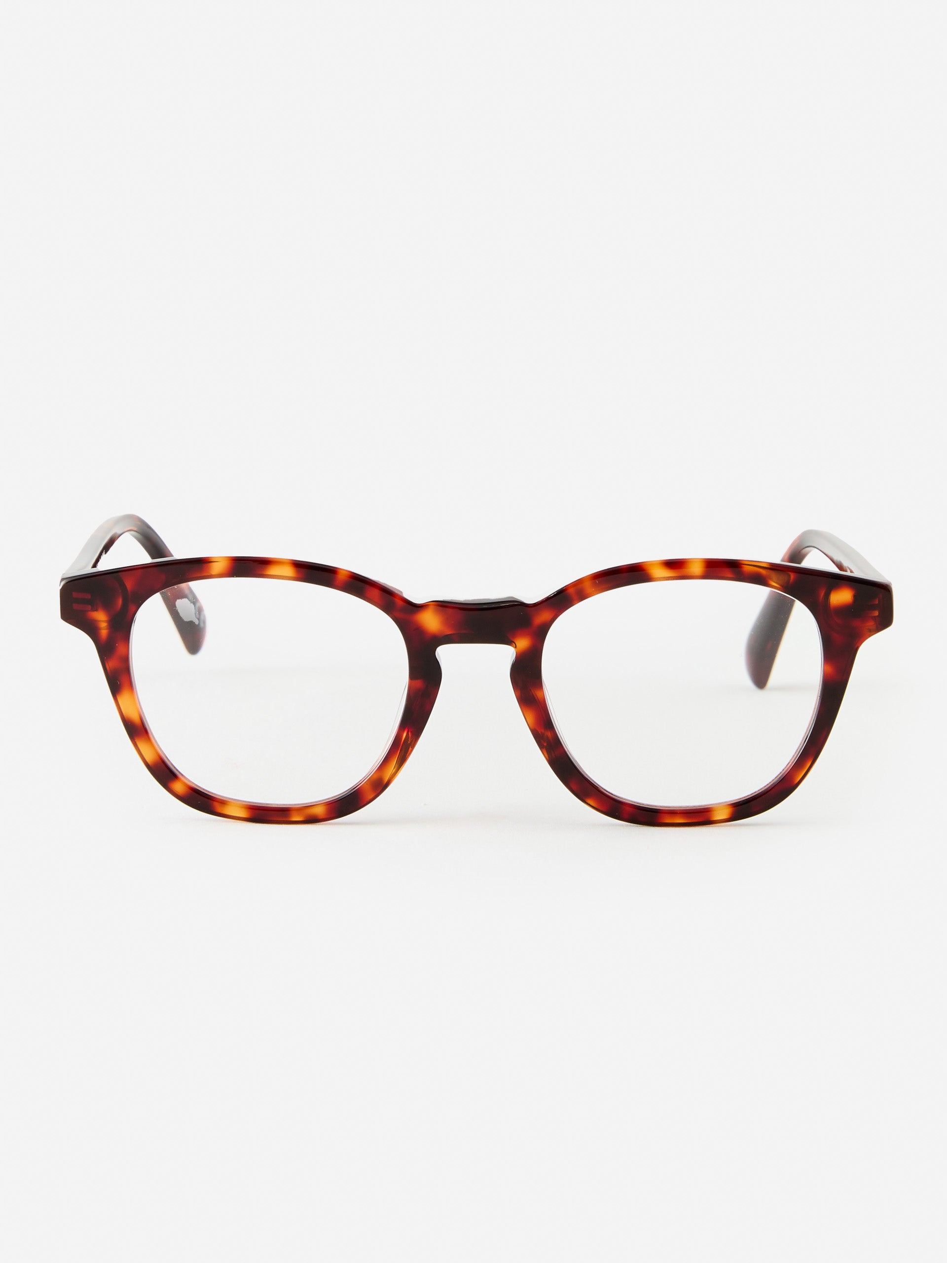 J.McLaughlin Women's Lana Readers in Tortoise Dark Brown, Size 2.5