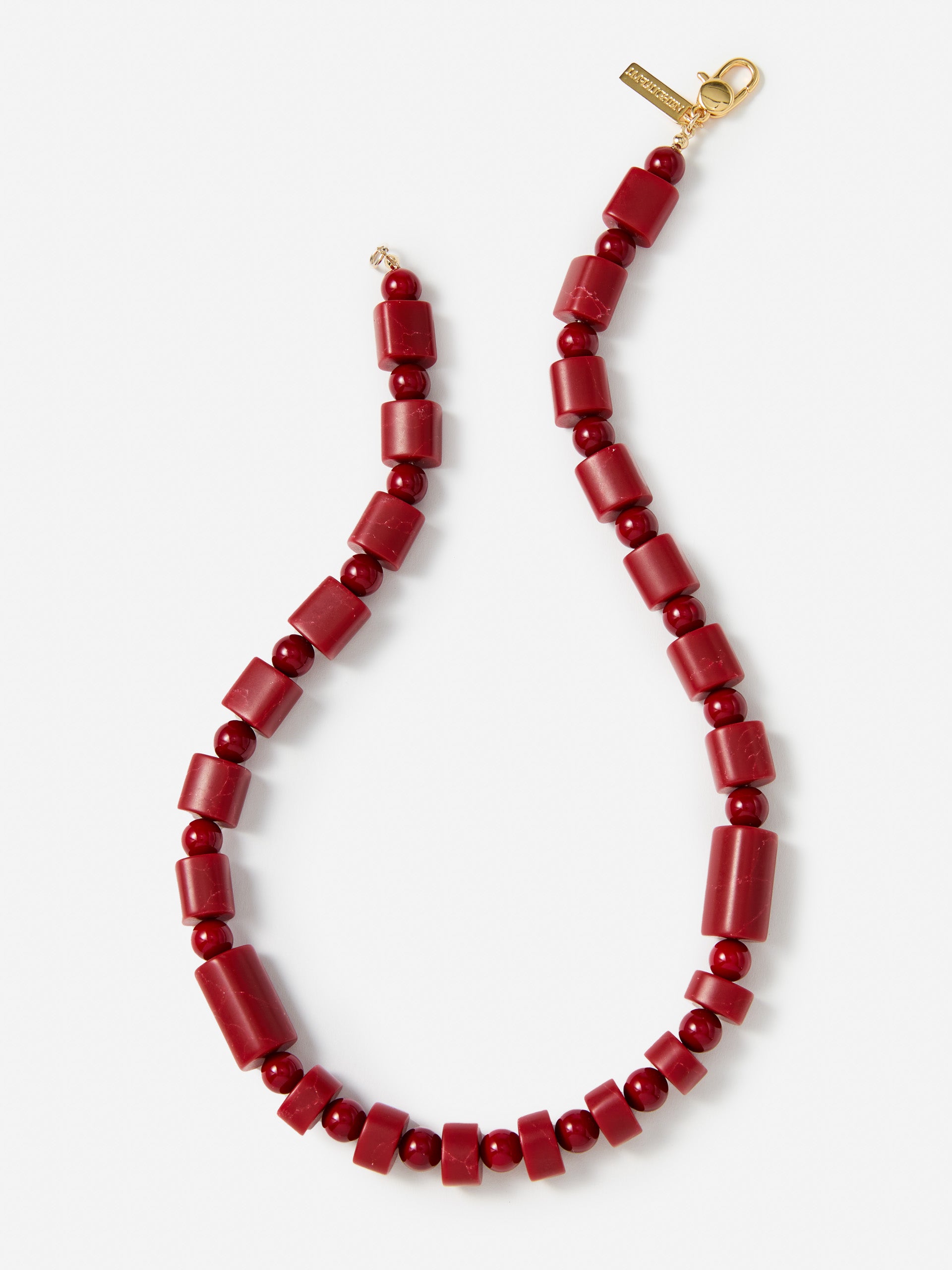 J.McLaughlin Women's Amber Bead Necklace Red