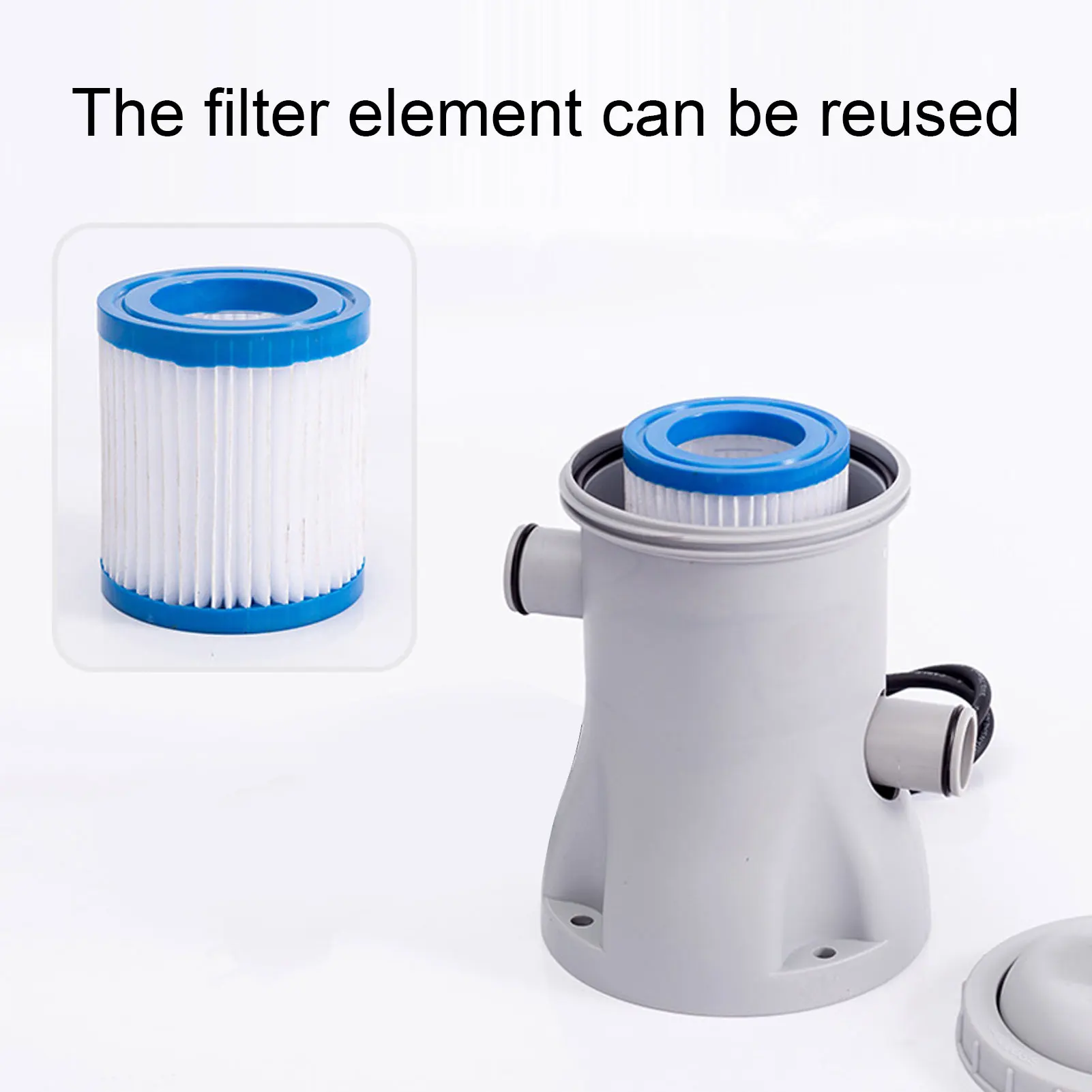 Pompe de filtre de piscine électrique pour piscines hors sol, système de pompe de filtres de piscine à cartouche de 330 gallons