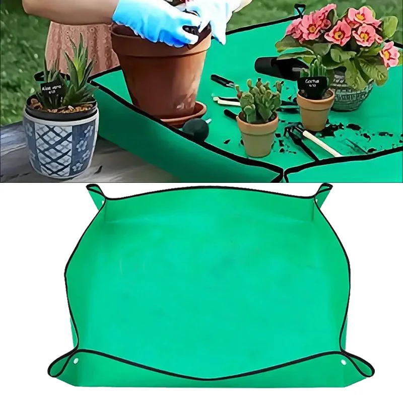 Waterproof Foldable Planting Mat Garden Mat Garden Potting Pad for Flowerpot Transplanting Mixing Soil Plant Pruning Garden Tool