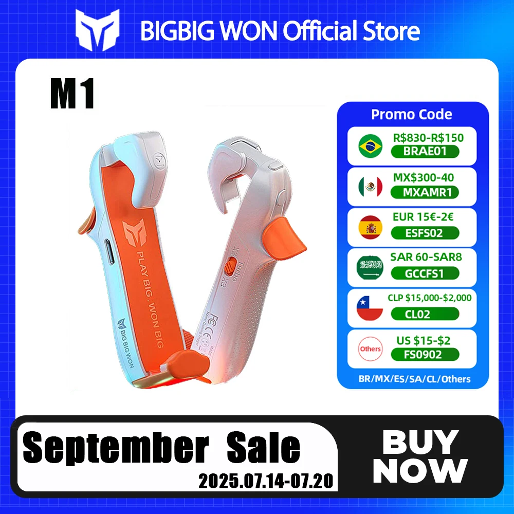 BIGBIG WON M1 tir Mobile jeu bouton de Vibration déclencheurs pour manette de jeu Pubg contrôleur de jeu poignée étendue iPhone Joystick