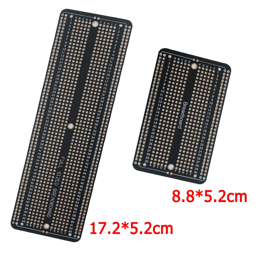 1PCS Standard Permanent Breadboard Solder PCB Board Prototype Board Protoboard 8,9x5,2 cm 17,2x5,2 cm Diy Elektronik für Arduino Image