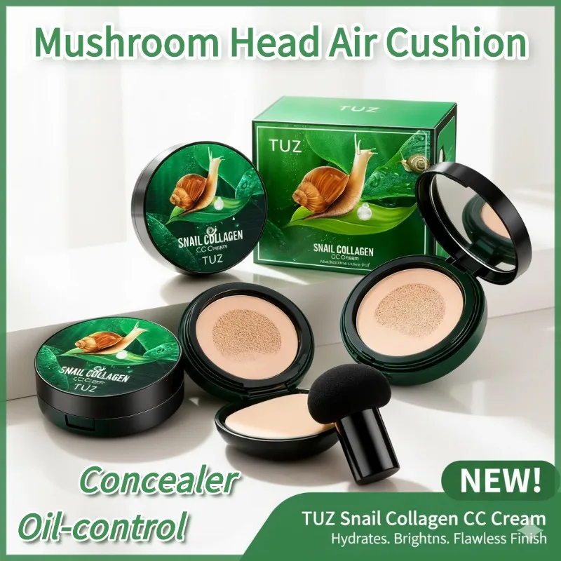 Mushroom Head Air Cushion CC Cream Moisturizing Foundation Concealer Whitening Oil-control Face Base Makeup Cosmetics Image