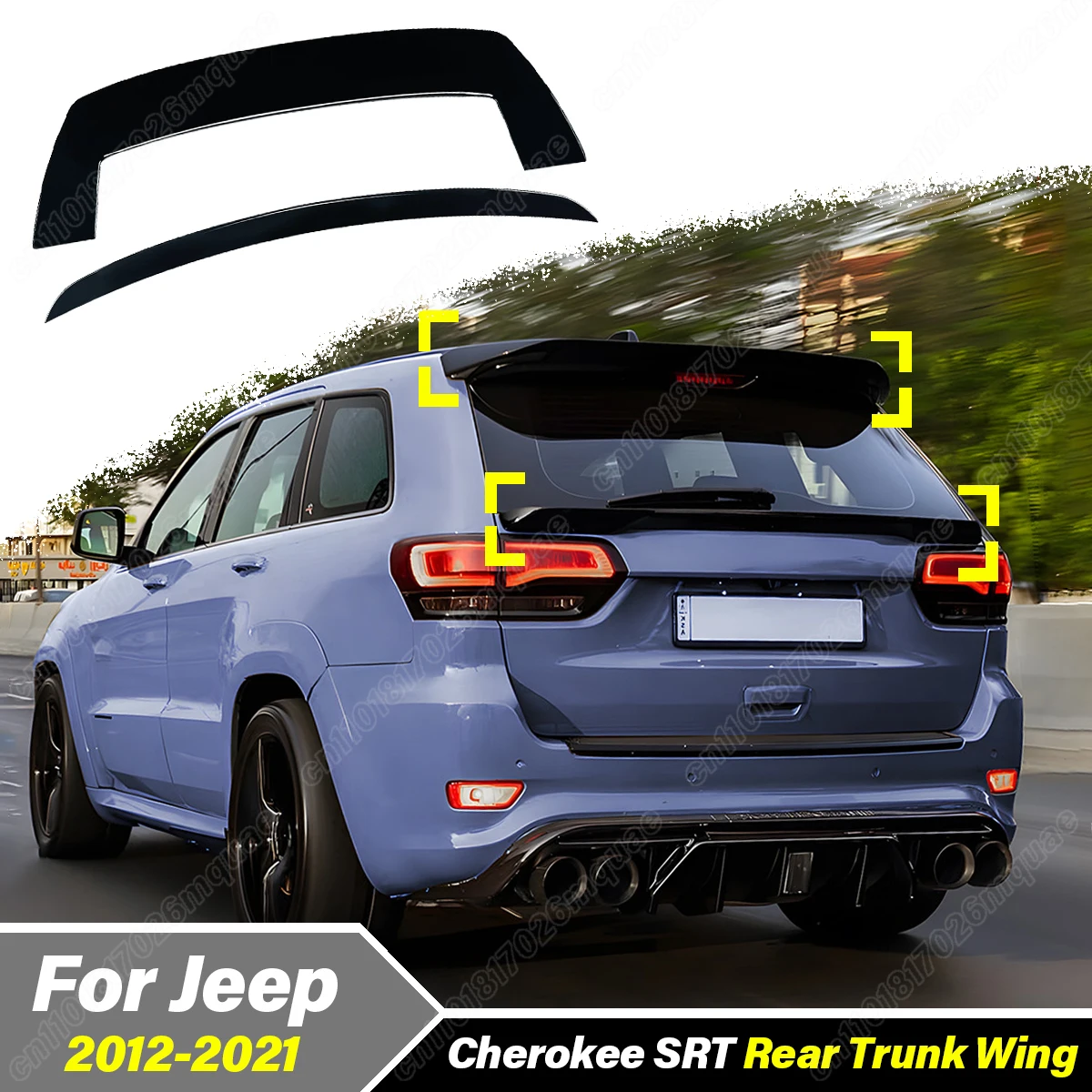 Für Jeep SRT Grand Cherokee 2012 2013 2014 2015 2016 2017 2018 2019 2020 2021 Hinten Dach Deckel Heckspoiler Mitte Top Flügel BodyKit Image