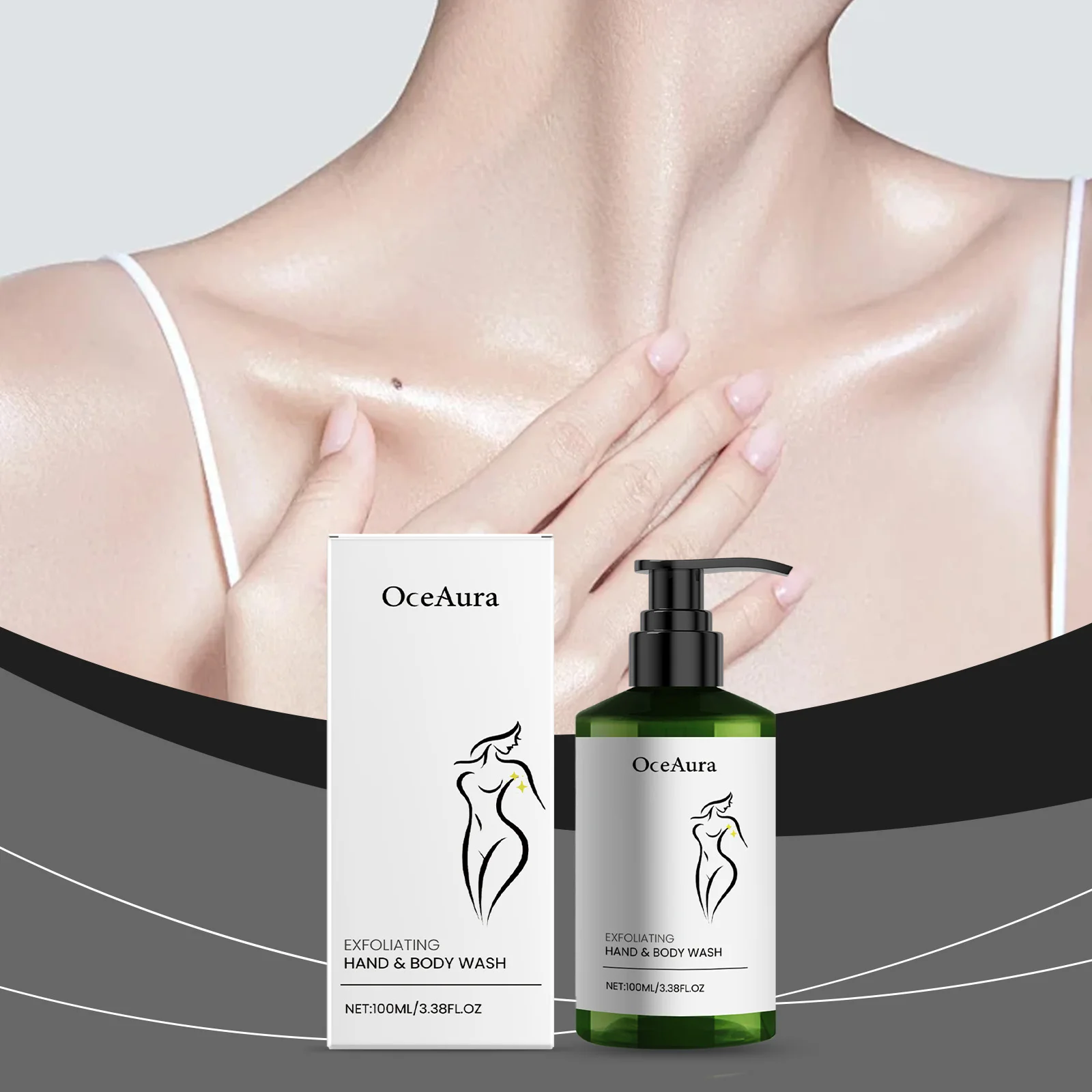 Rose Sanftes reinigendes Duschgel, verbessert die Trockenheit der Haut, peelt Schmutz entfernen, feuchtigkeitsspendend, tiefe Pflege, Körperpflegeshampoo Image